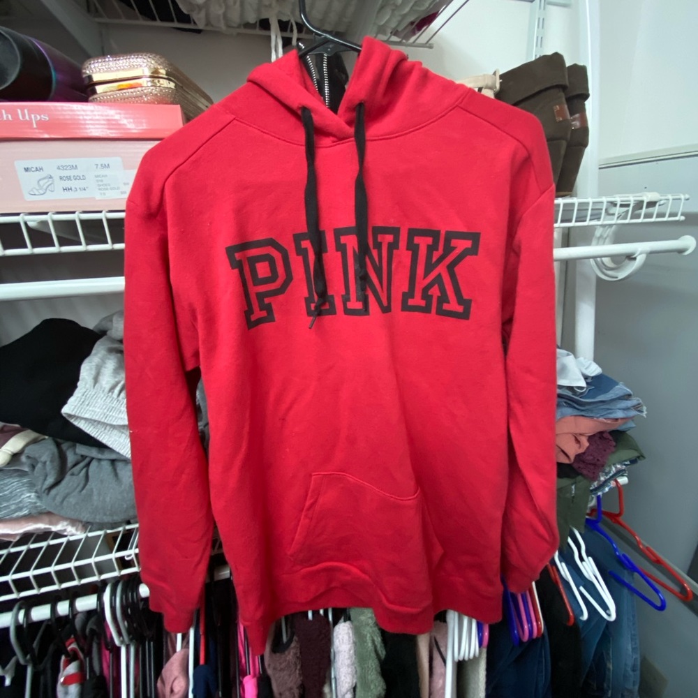red pullover sweatshirt from PINK